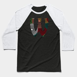 W Aboriginal Letter Baseball T-Shirt